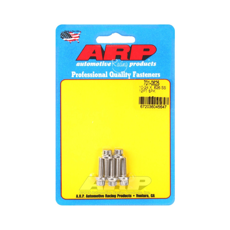 Șuruburi și piulițe universale ARP 10-24 – Oțel inoxidabil, 12 puncte x 5 - ARP-701-0625 - 701-0625 - 3666618197111